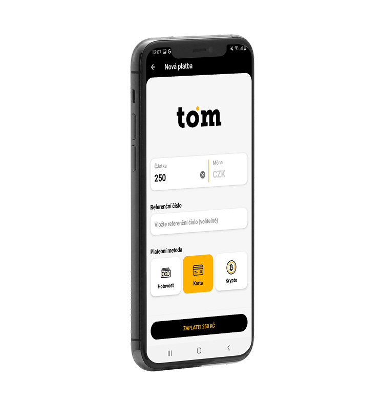 Mobilná aplikácia GP tom, známa aj ako platobný terminál v mobile.